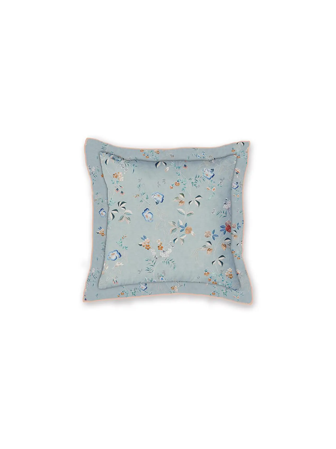 PIP STUDIO | Zierkissen gefüllt 45x45cm Tokyo Blossom Light Pink | hellblau
